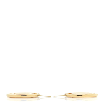 Louis Vuitton Metal Louise Hoop Earrings Gold 3 of 8