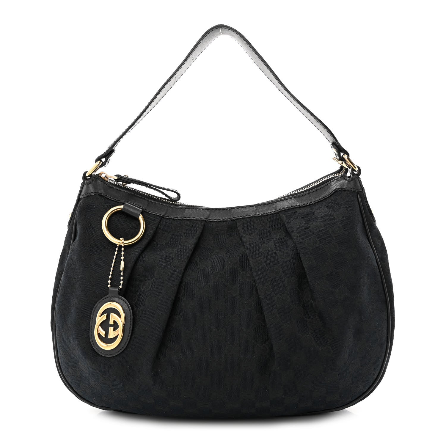 Gucci Monogram Medium Sukey Hobo Black 1 of 16