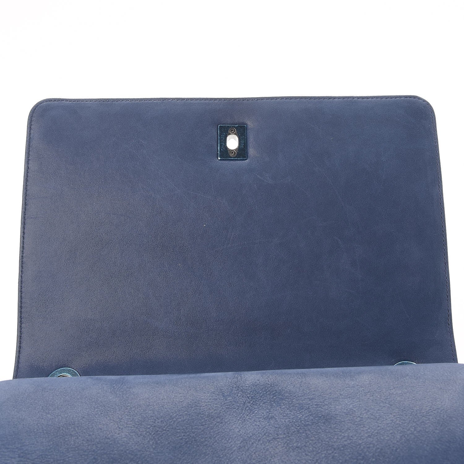 Chanel Glazed Calfskin Quilted Medium Day Trip Flap Navy 9 of 12