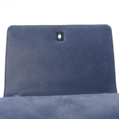 Chanel Glazed Calfskin Quilted Medium Day Trip Flap Navy 9 of 12