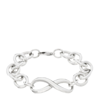 Tiffany Sterling Silver Wide Infinity Chain Bracelet 1 of 4