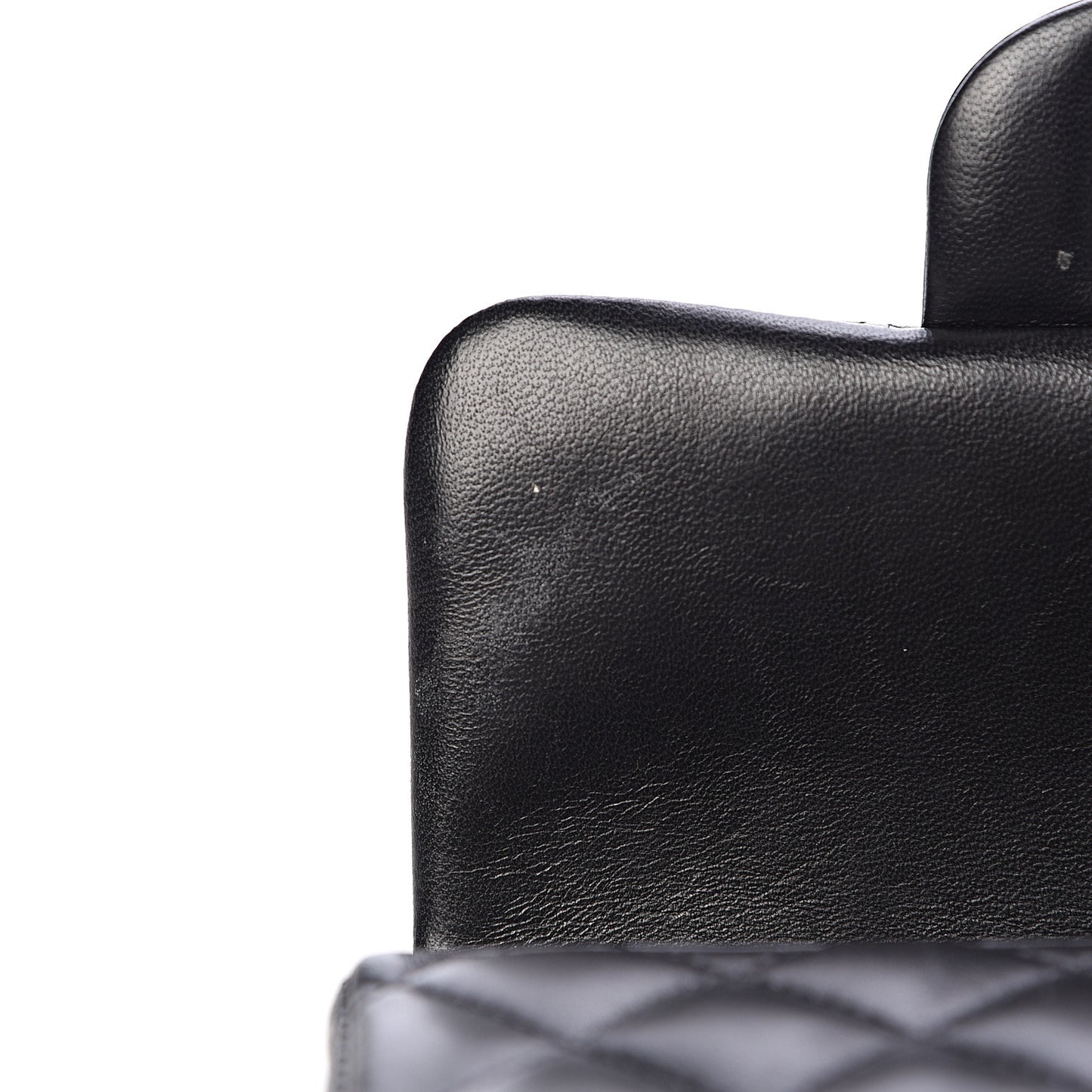 Lambskin Quilted Mini Square Flap Black
