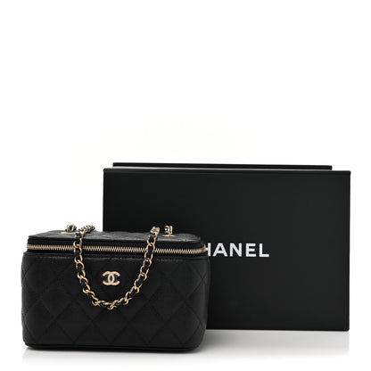 Chanel Caviar Quilted Small Vanity Case With Chain Black 13 of 13