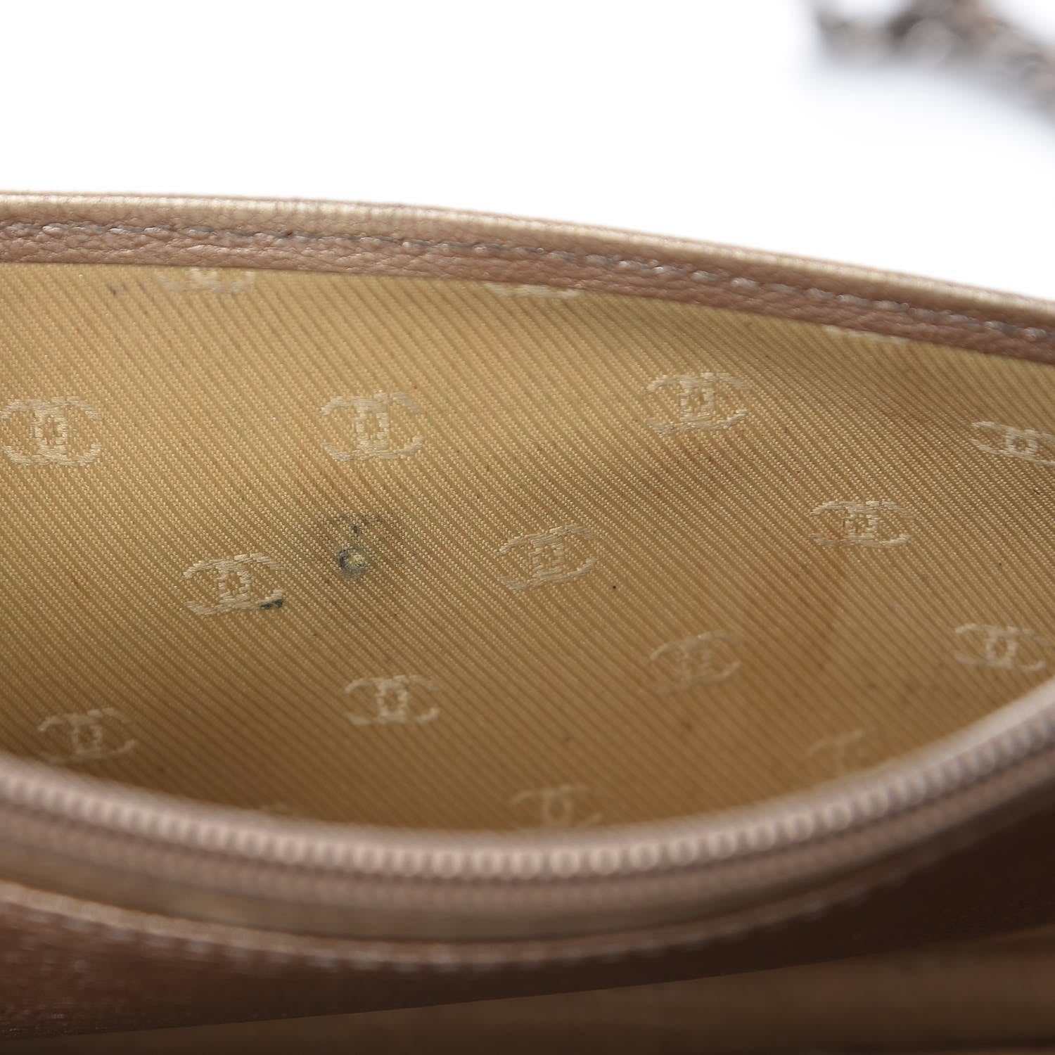 Chanel Metallic Goatskin Wallet On Chain WOC Gold 20 of 21