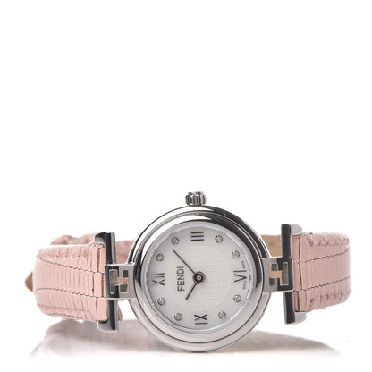 Fendi Stainless Steel Calfskin Diamond Pink Mother of Pearl 23mm Moda Quartz Watch 3 of 11