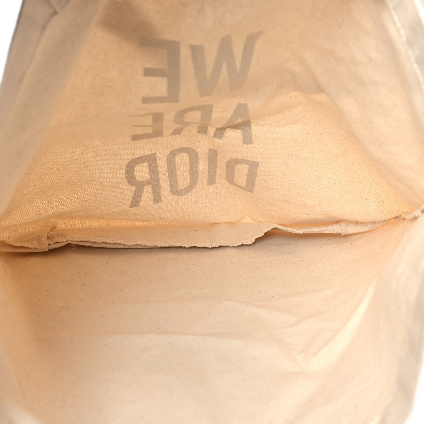 Canvas Print "We Are Dior" Tote Ivory Gold