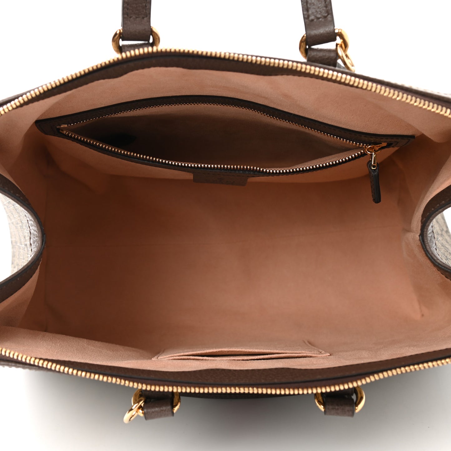 GG Supreme Monogram Web Medium Ophidia Tote Bag Brown