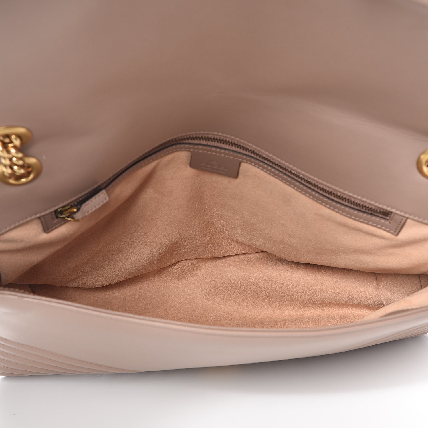 Gucci Calfskin Matelasse Heart Large GG Marmont Shoulder Bag Porcelain Rose 5 of 8