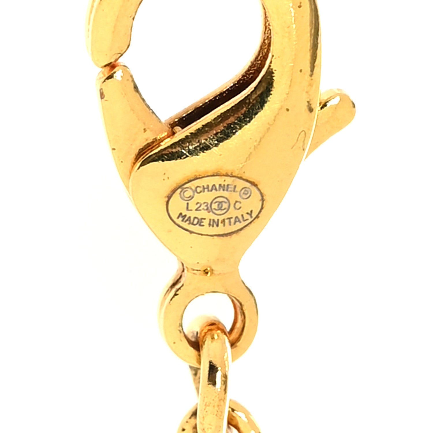 Chanel Crystal CC Heart Necklace Gold 5 of 6