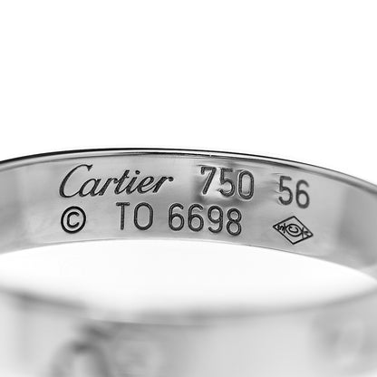 Cartier 18K White Gold 3.5mm LOVE Wedding Band Ring 56 7.75 3 of 3