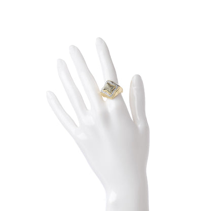 David Yurman 18K Yellow Gold Diamond 14mm Quatrefoil Ring 51 5.75 2 of 6