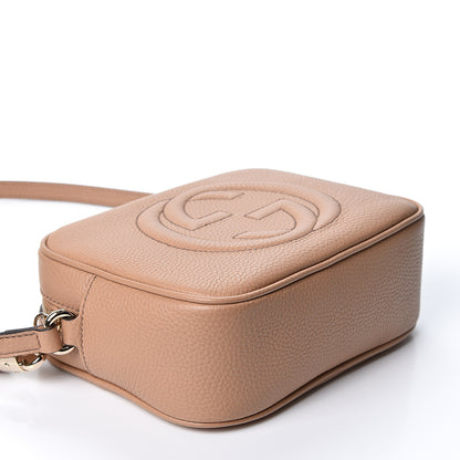 Gucci Pebbled Calfskin Small Soho Disco Bag Rose Beige 3 of 9