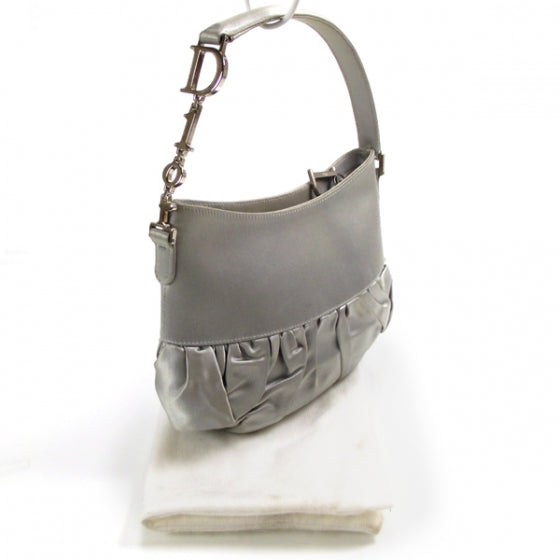 Satin Ballet Evening Bag Silver