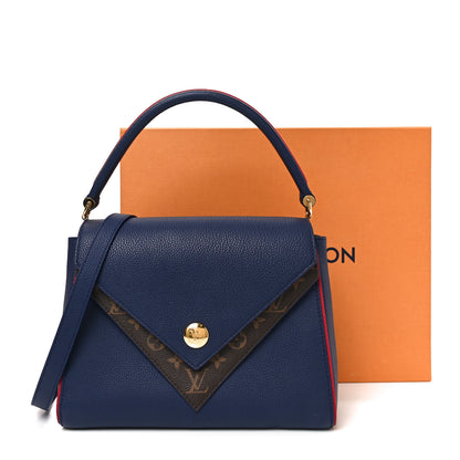 Louis Vuitton Grained Calfskin Monogram Double V Blue Marine 10 of 10