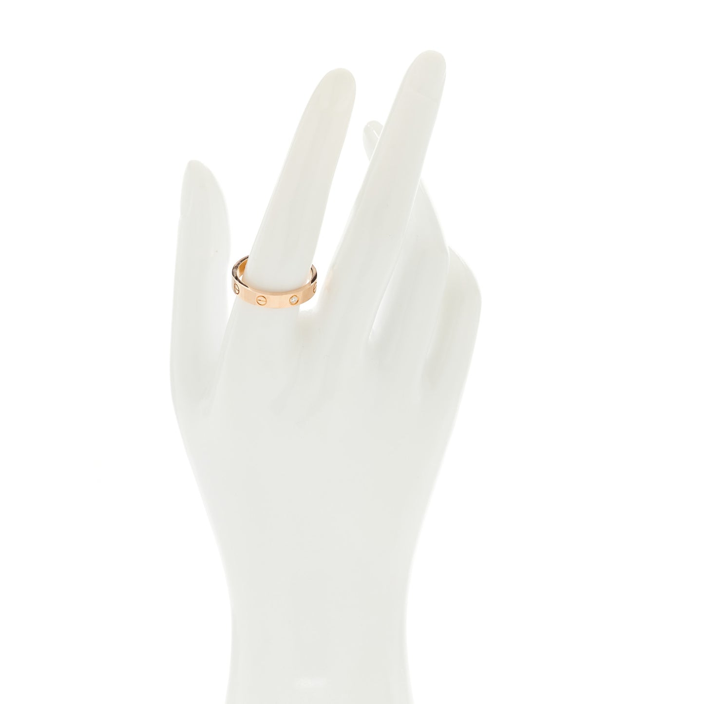18K Pink Gold Diamond 4mm LOVE Wedding Band Ring 59 8.75