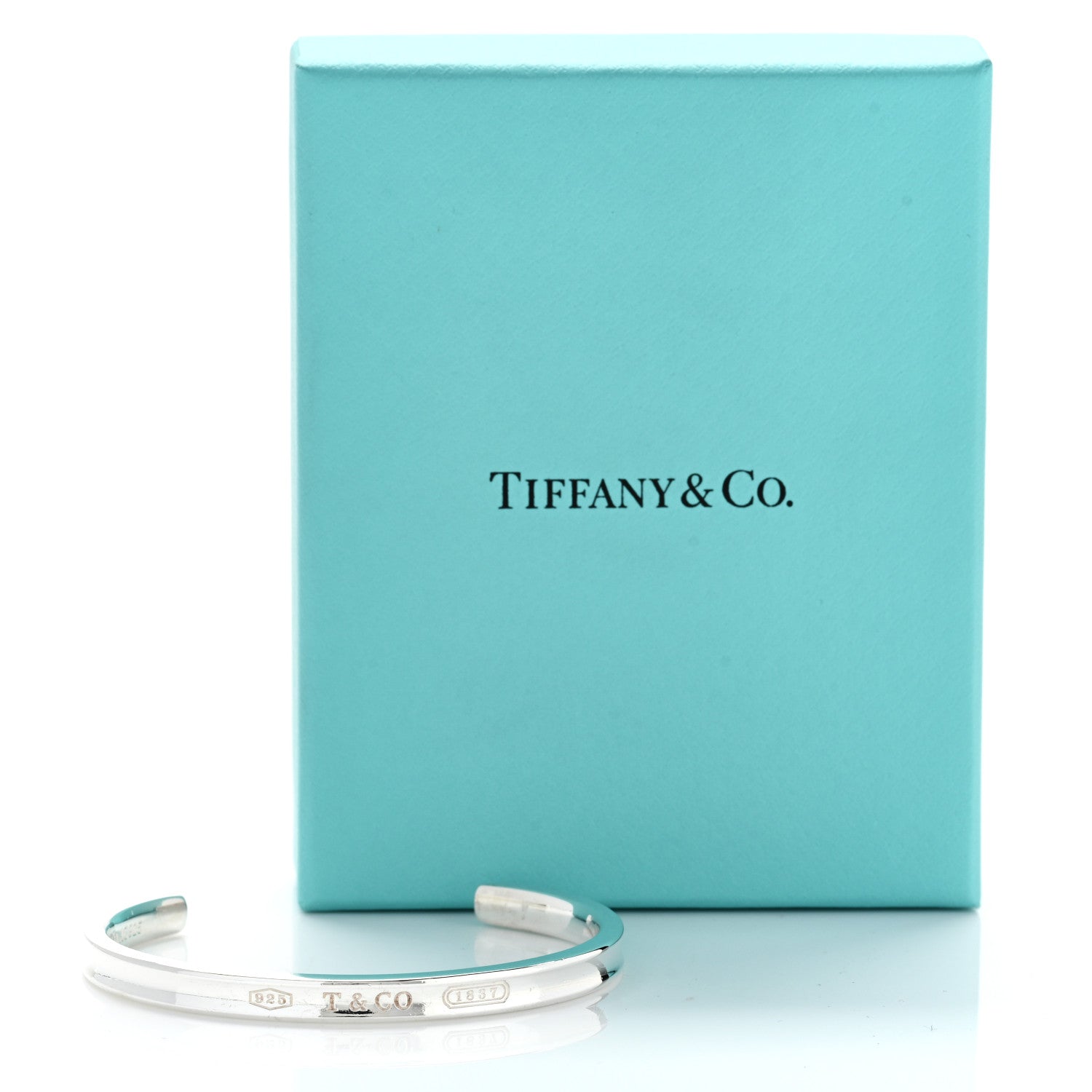 Tiffany Sterling Silver Narrow 1837 Cuff Bracelet 1740854