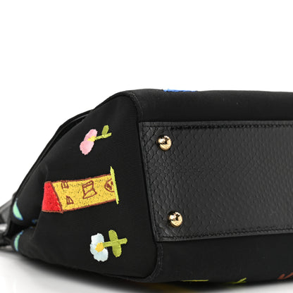 Dolce & Gabbana Neoprene Watersnake Embellished Medium Miss Sicily Satchel Black Multicolor 8 of 11