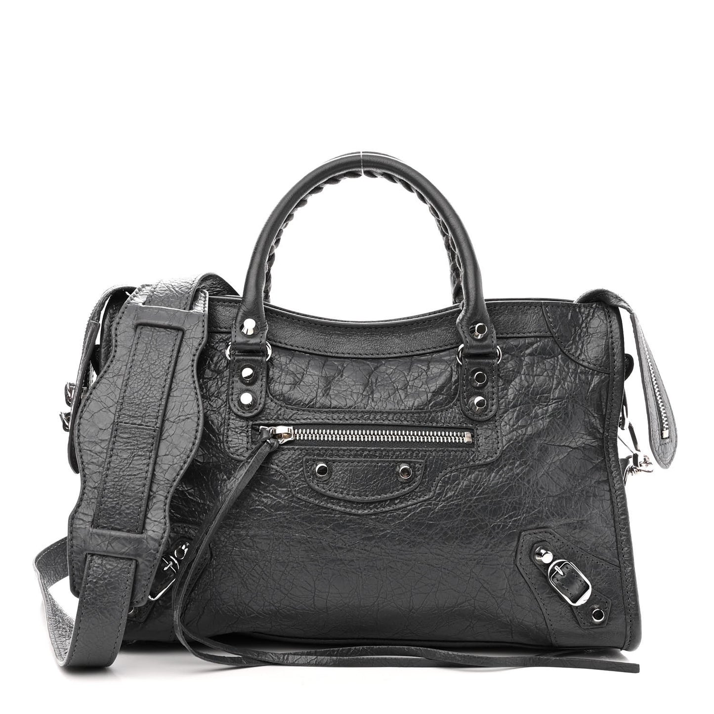 Agneau Classic Silver Hardware S City Gris Fossile