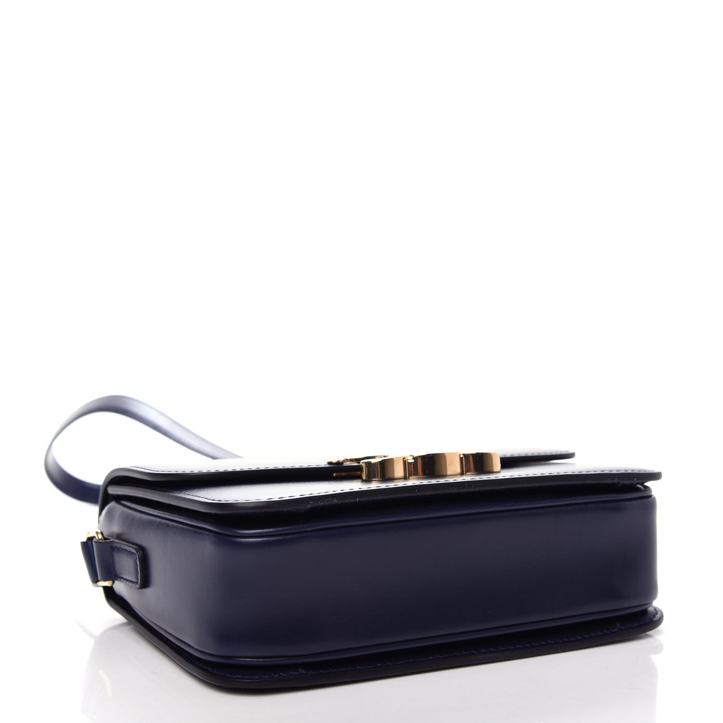 Shiny Calfskin Small Triomphe Dark Blue