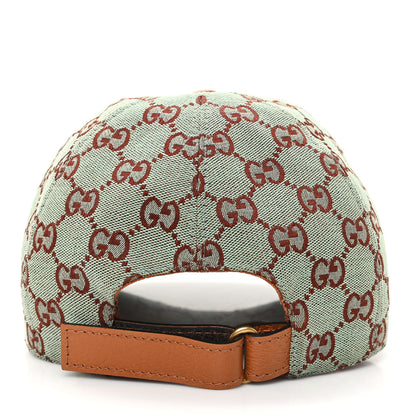 Gucci Monogram New GG Baseball Hat L Azure Harness Brown 5 of 11