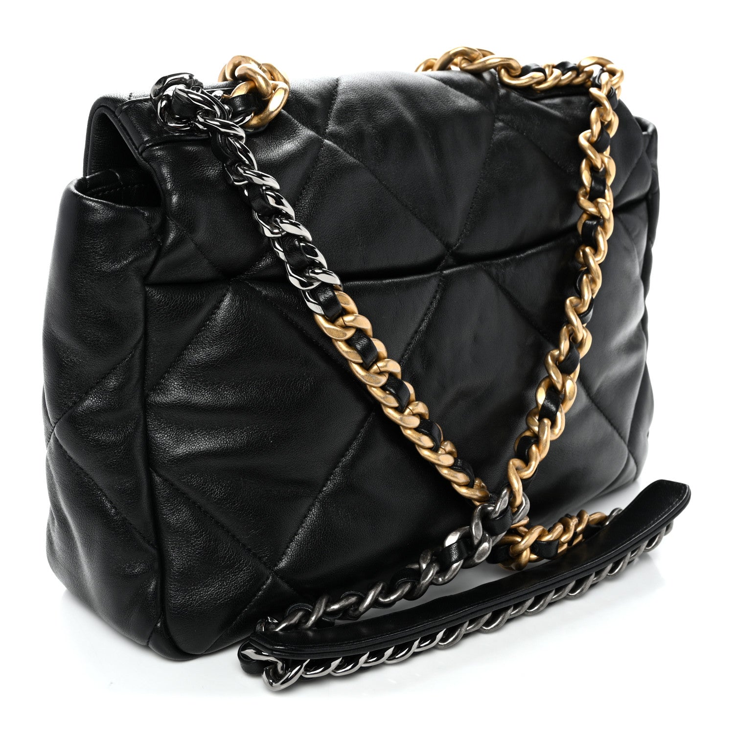 Chanel Lambskin Quilted Large Chanel 19 Flap Black 3 of 10