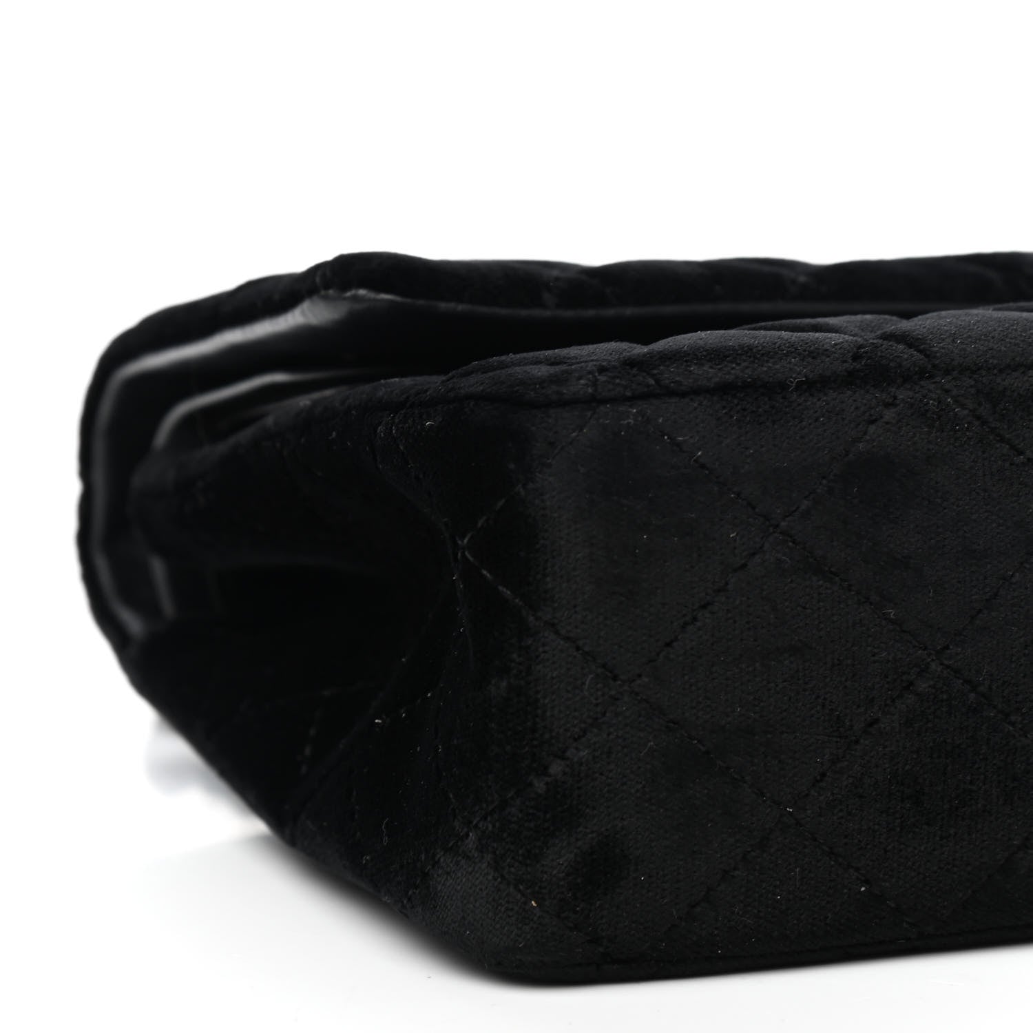 Chanel Velvet Quilted Medium Double Flap So Black 8 of 9