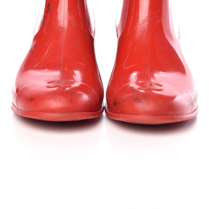 Chanel Rubber Camellia Rain Boots 37 Red 14 of 18