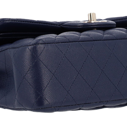Chanel Caviar Quilted Small Double Flap Navy 10 of 11