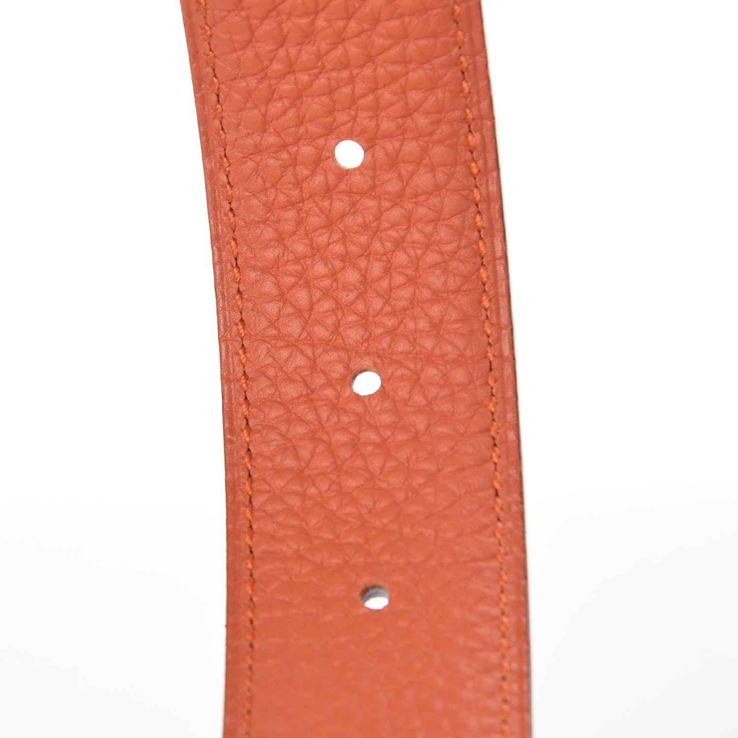 Hermes Box Togo 32mm Martelee H Belt 90 Black Orange 5 of 7