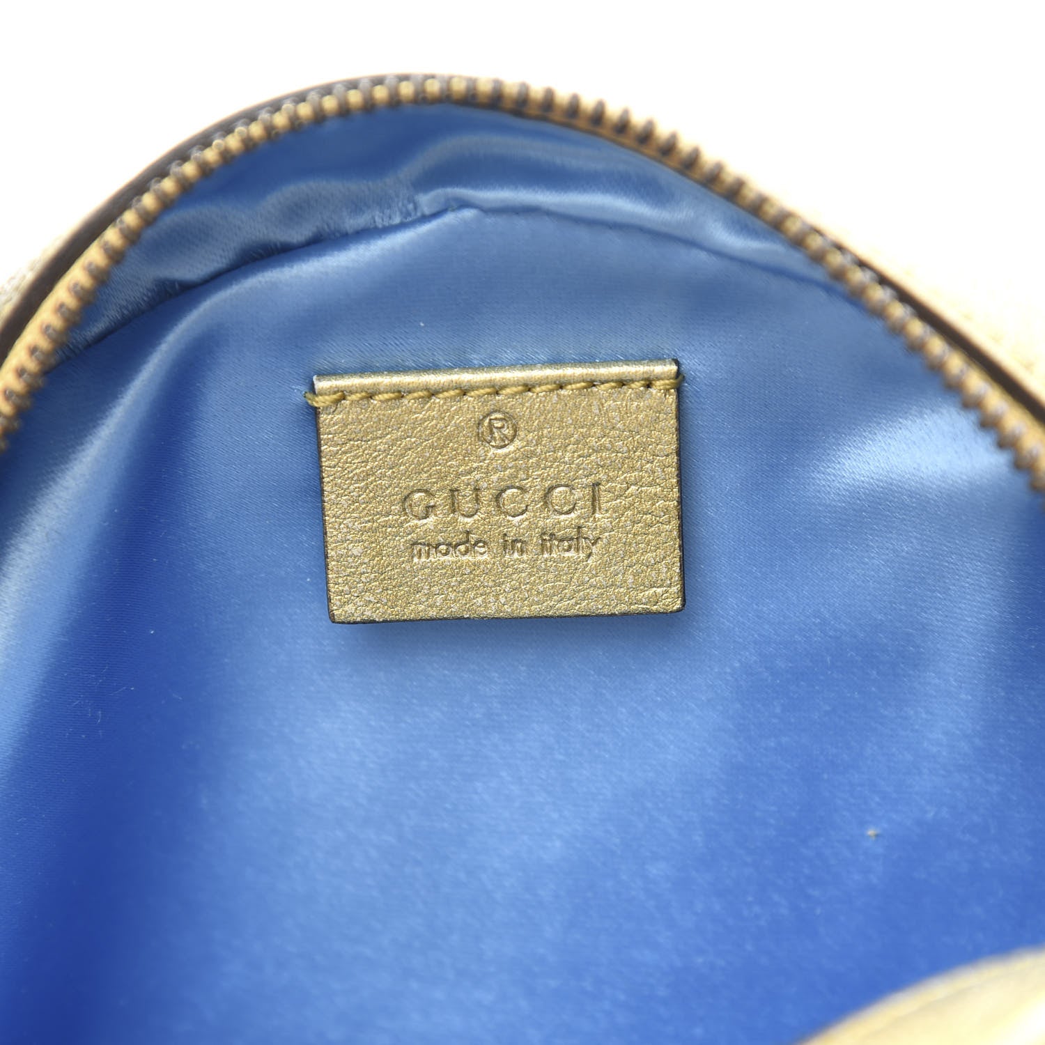 Gucci Metallic Calfskin Matelasse Mini GG Marmont Round Shoulder Bag Gold Pink 6 of 10