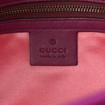 Gucci Velvet Matelasse Small GG Marmont Shoulder Bag Fuchsia Violet Cyclamen 6 of 14