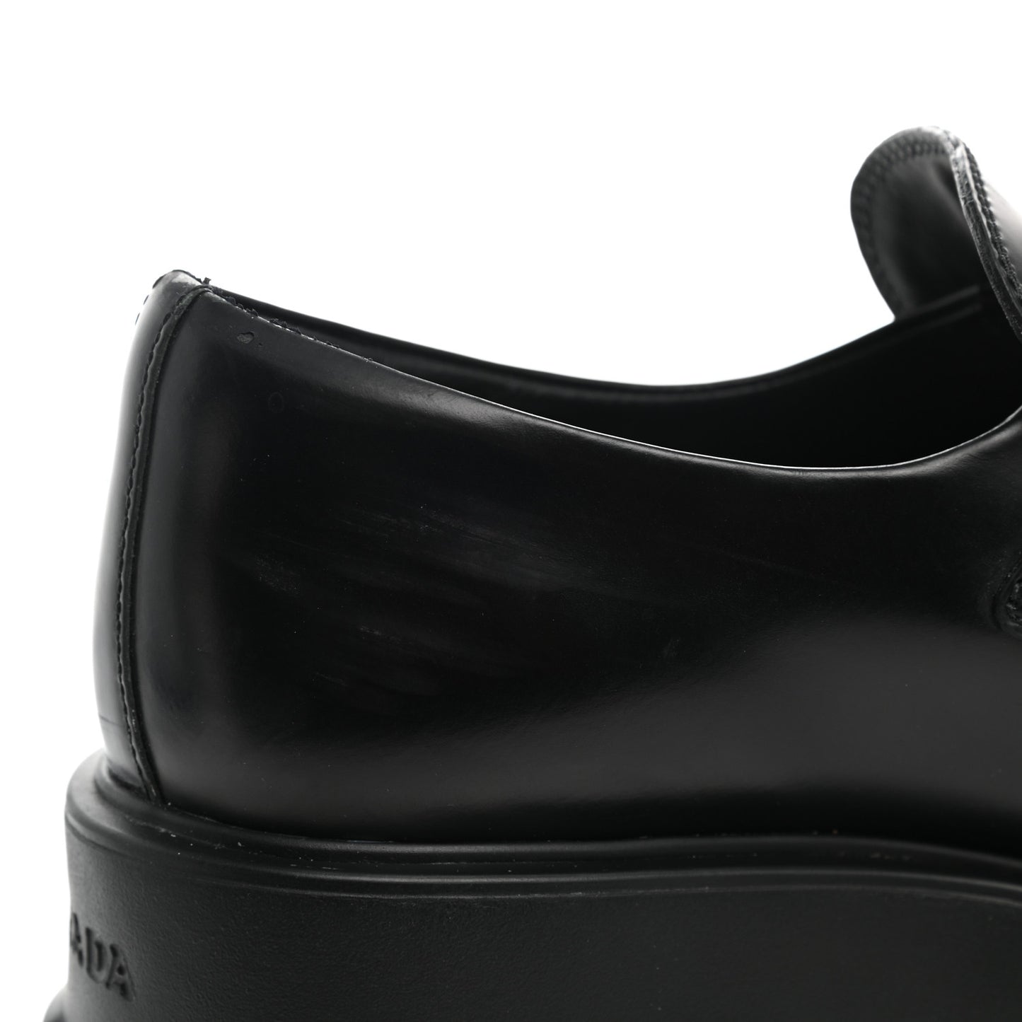Spazzolato Rois Metal Triangle Logo Monolith 55mm Loafers 37.5 Black