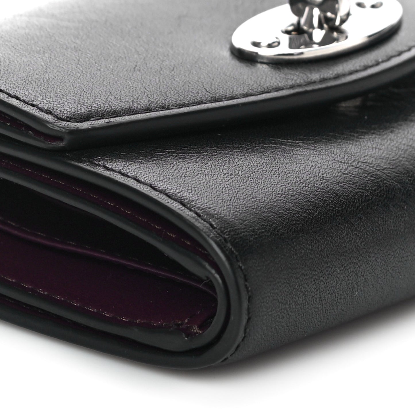 Classic Grain Small Darley Wallet Black