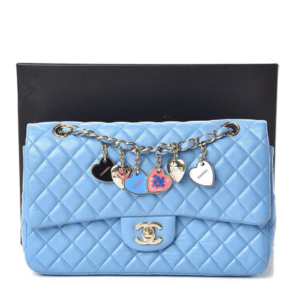 Chanel Lambskin Valentine Charms Medium Flap Baby Blue 13 of 13