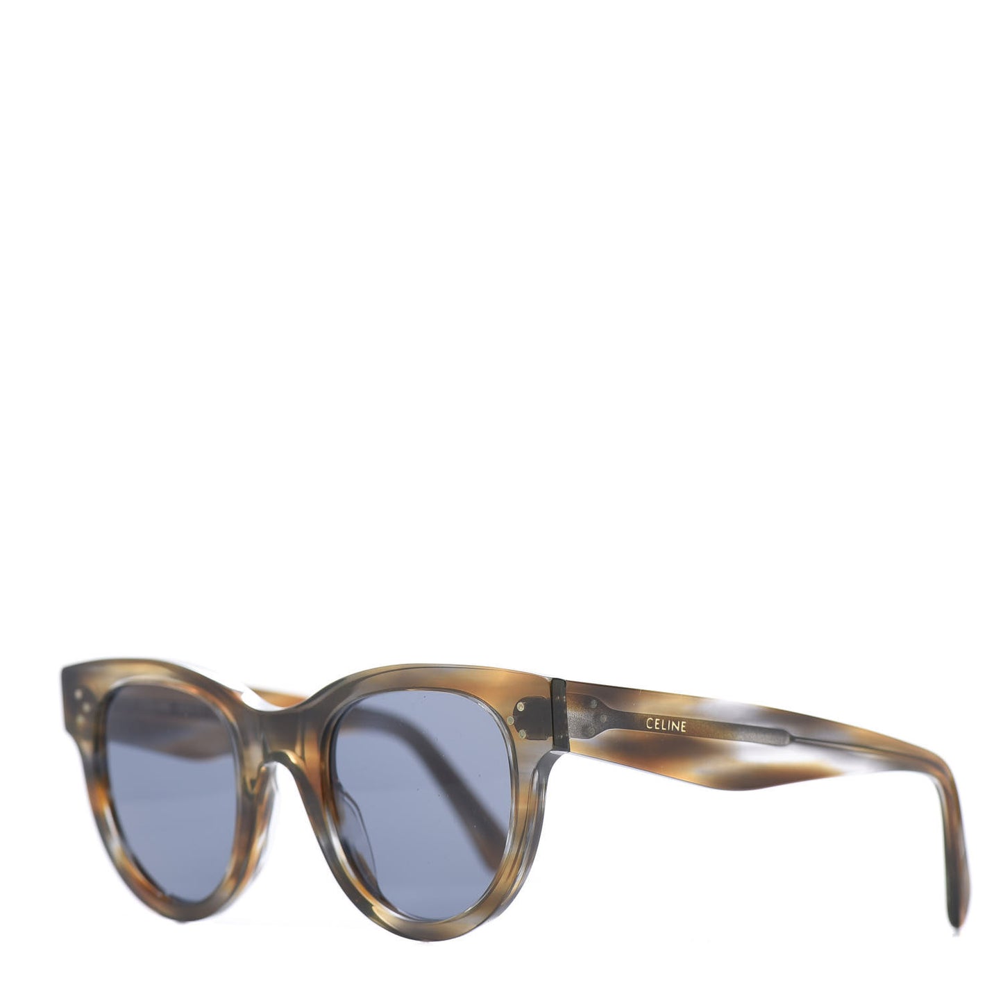 Acetate Studded Mineral Round Sunglasses CL40031 Tortoise