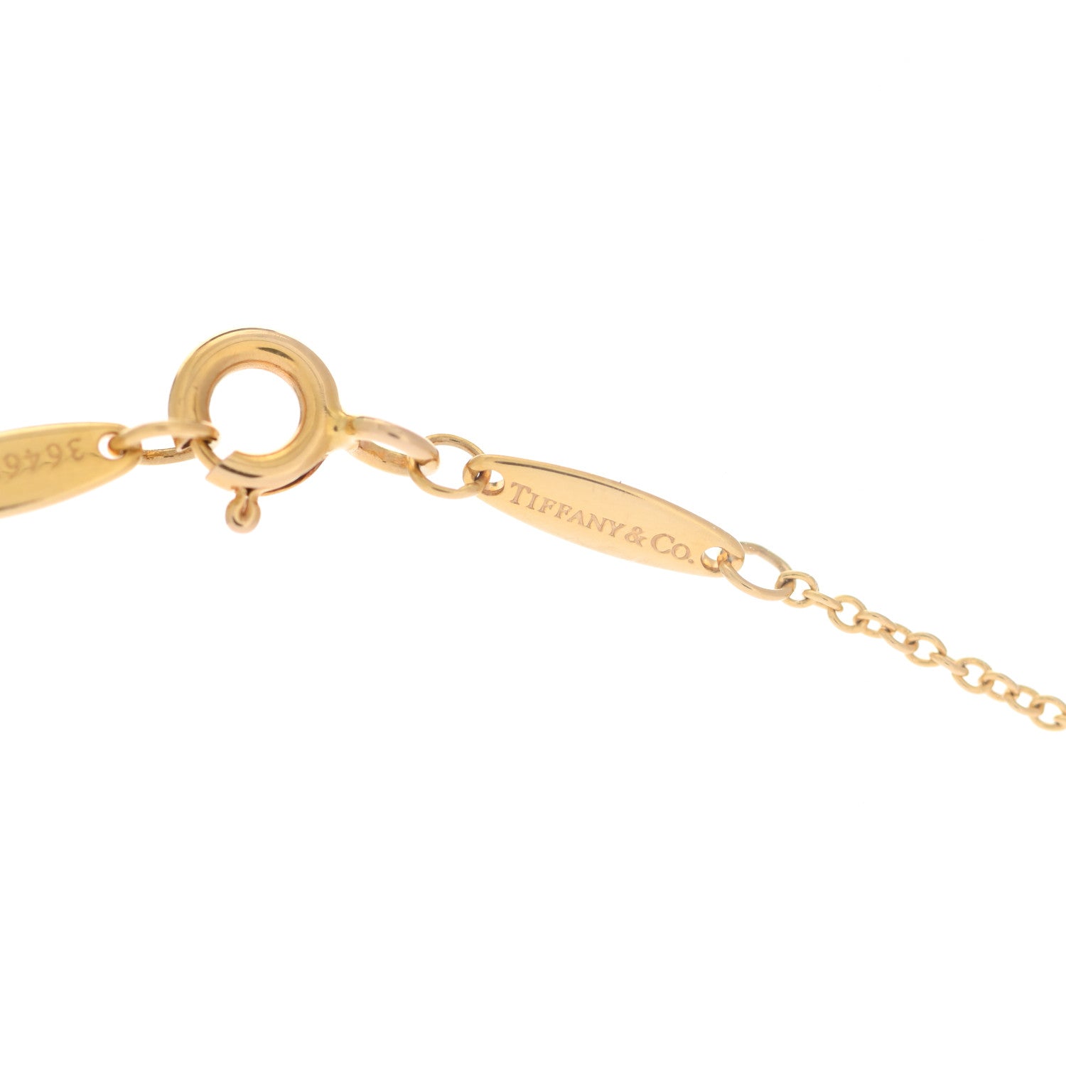 Tiffany 18K Yellow Gold Diamond .19ct Elsa Peretti Diamonds by the Yard Pendant Necklace 4 of 8