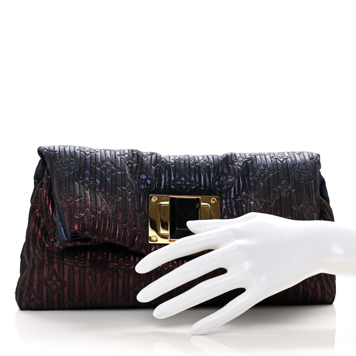 Jacquard Quilted Monogram Altair Clutch Marine