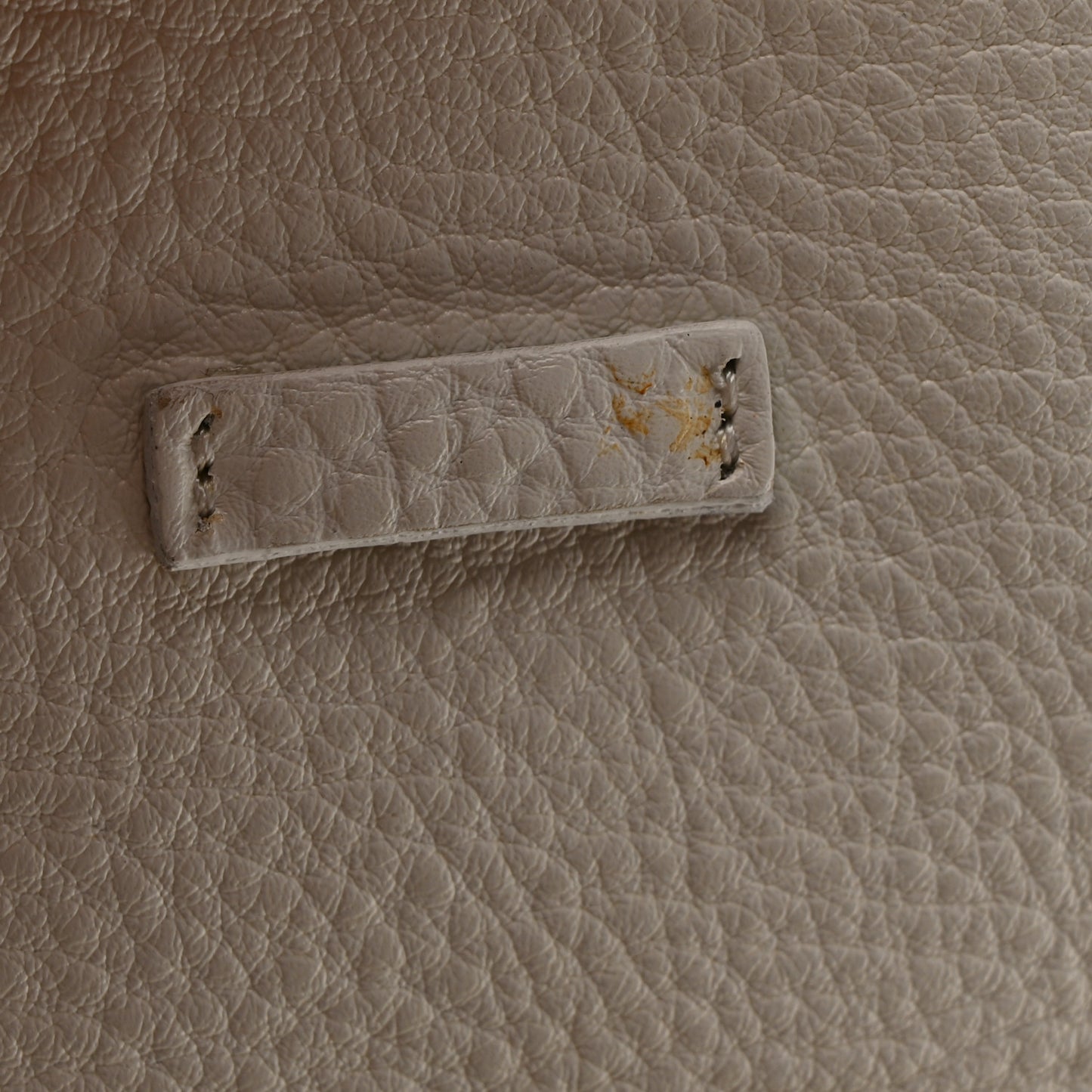 Tumbled Calfskin Backpack Bag White
