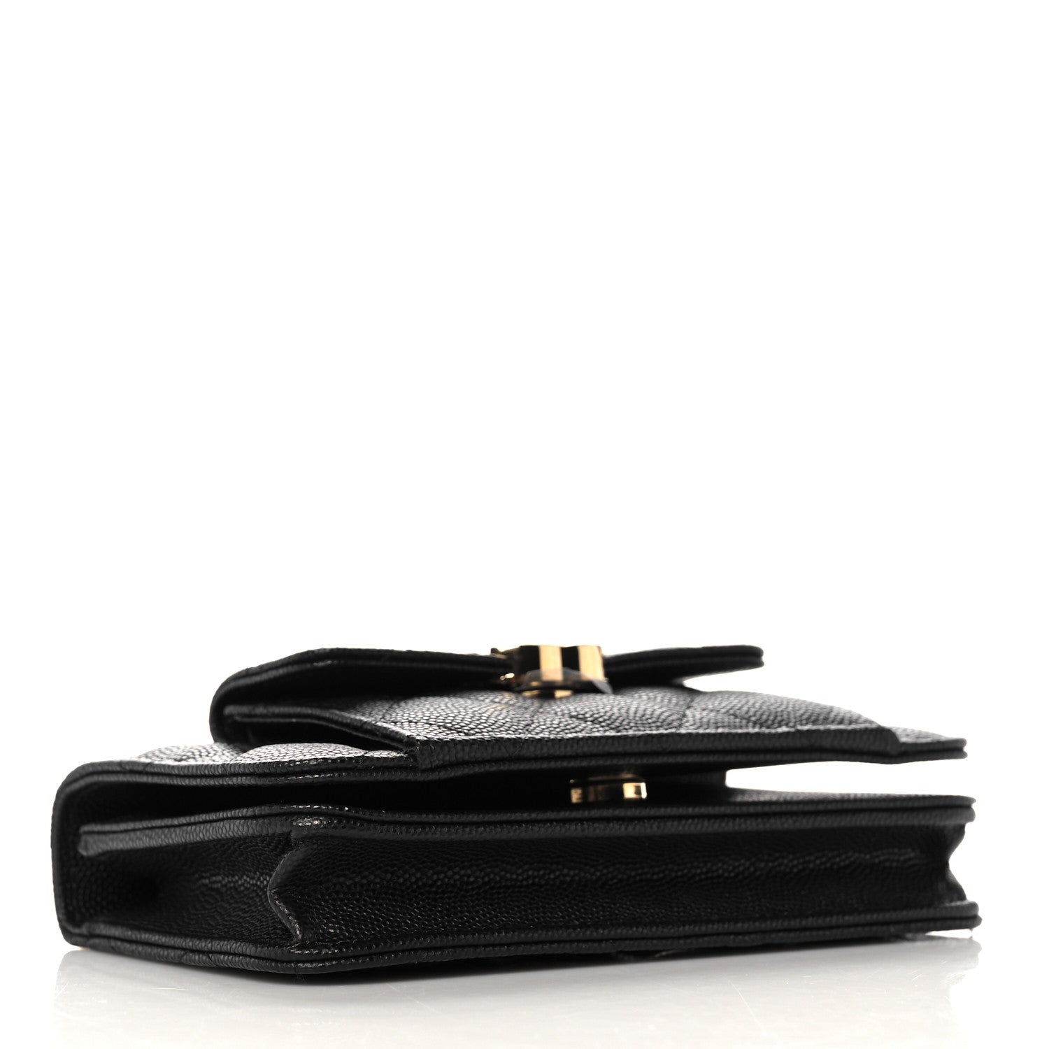 Chanel Caviar Quilted Pocket Twins Clutch With Chain Black 4 of 11