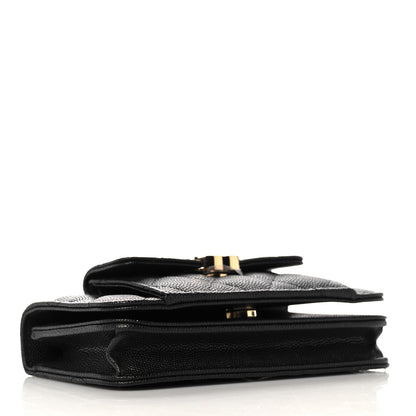 Chanel Caviar Quilted Pocket Twins Clutch With Chain Black 4 of 11