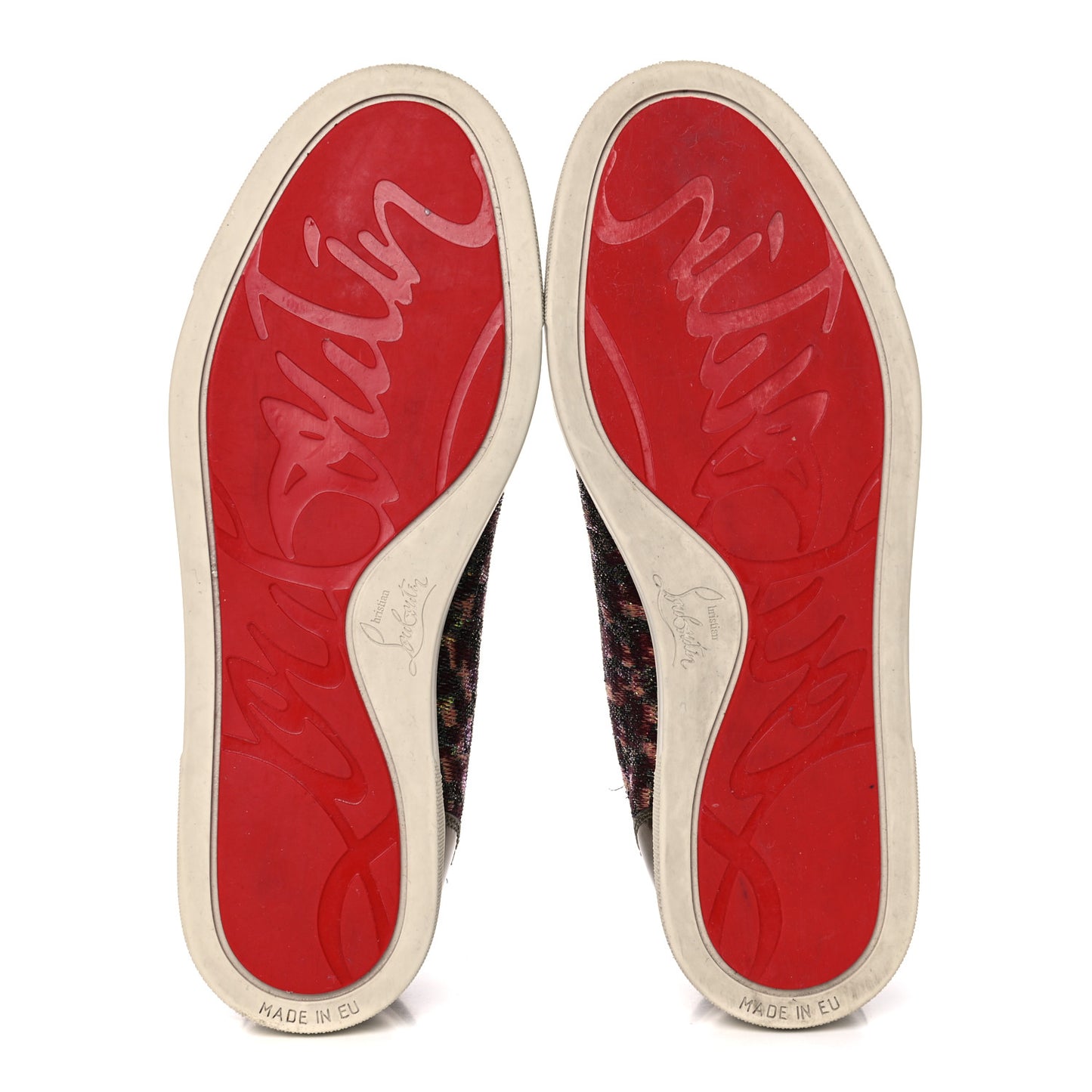 Crystal Metallic Suede Peacock Woven Lurex Gondolastrass Sneakers 36.5 Burgundy