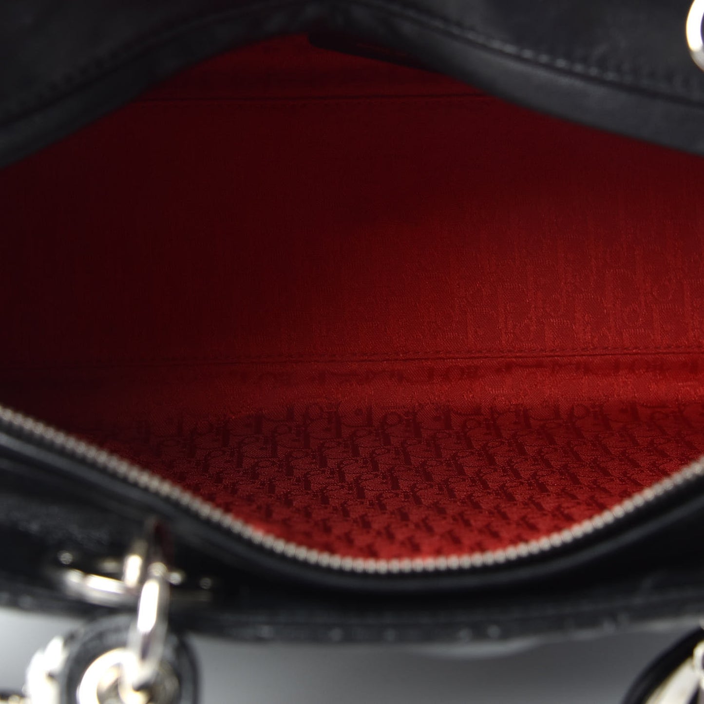 Lambskin Cannage Large Lady Dior Black