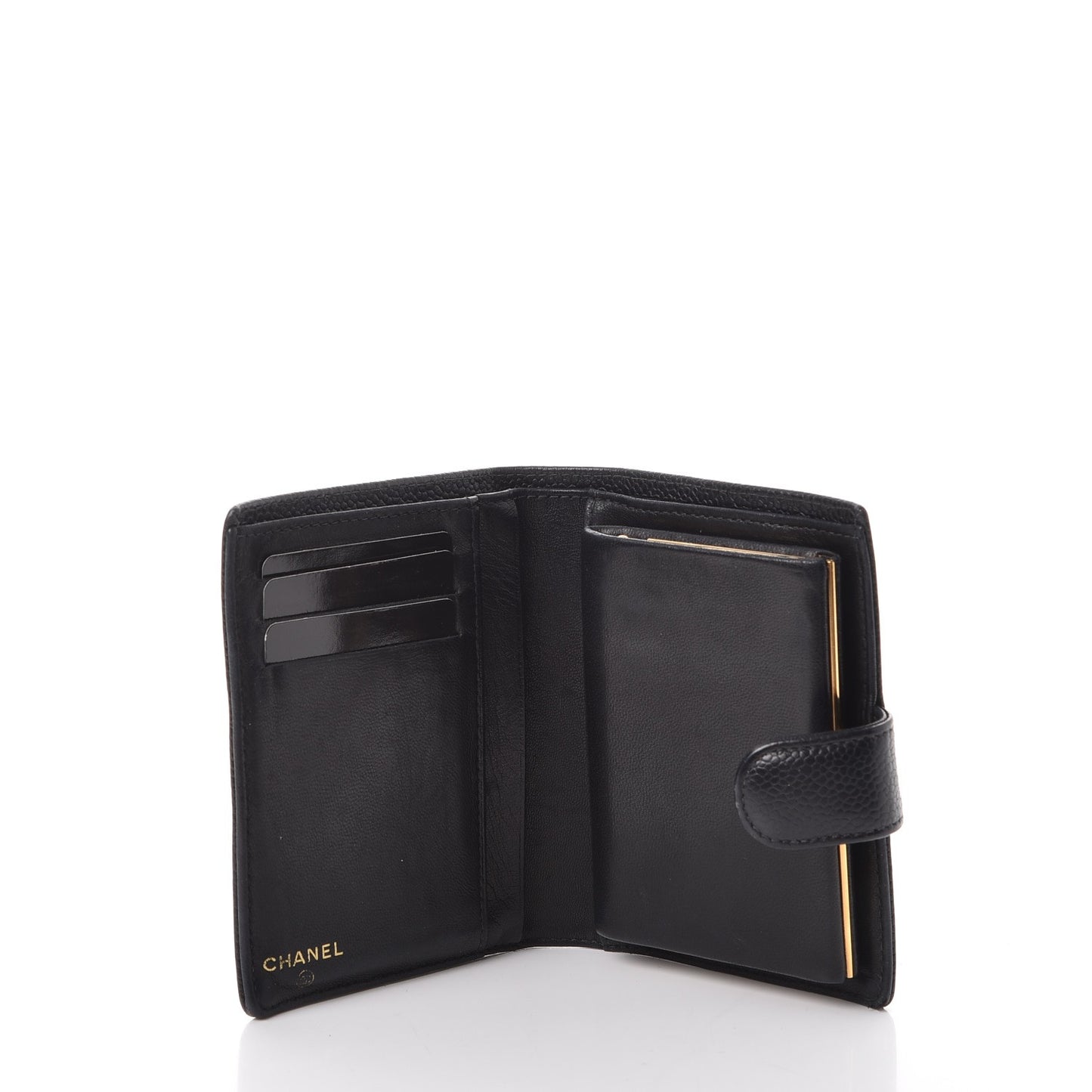 Caviar Timeless CC French Wallet Black