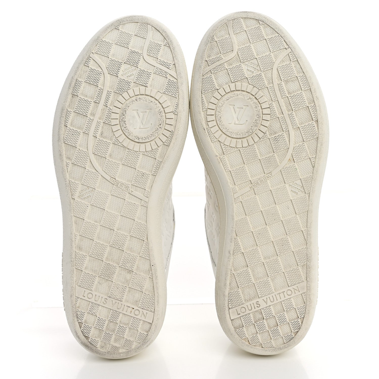 Louis Vuitton Calfskin Embossed LV Groovy Platform Sneakers 38 White 6 of 12