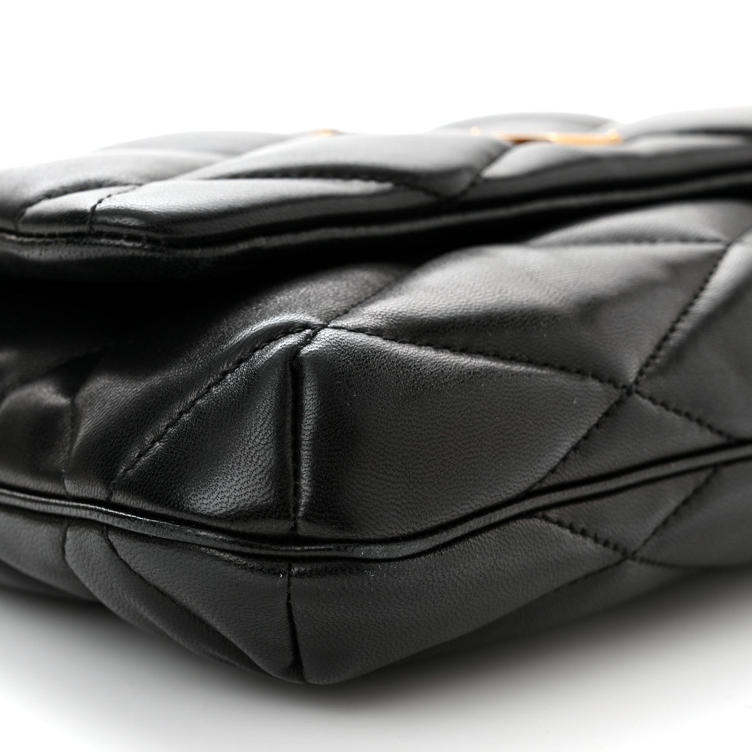 Saint Laurent Lambskin Quilted Le 57 Diamond Shoulder Bag Black 9 of 10