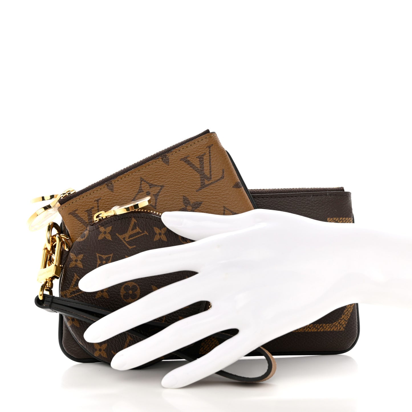 Reverse Monogram Giant Trio Pouch