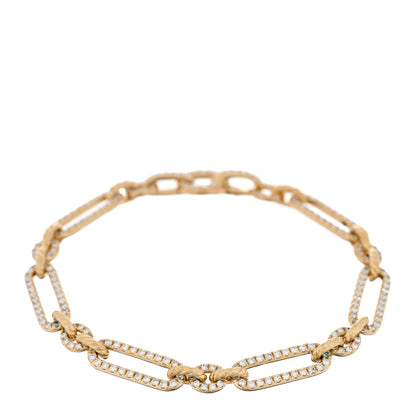 David Yurman 18K Yellow Gold Diamond 6.5mm Lexington Chain Bracelet 1 of 4