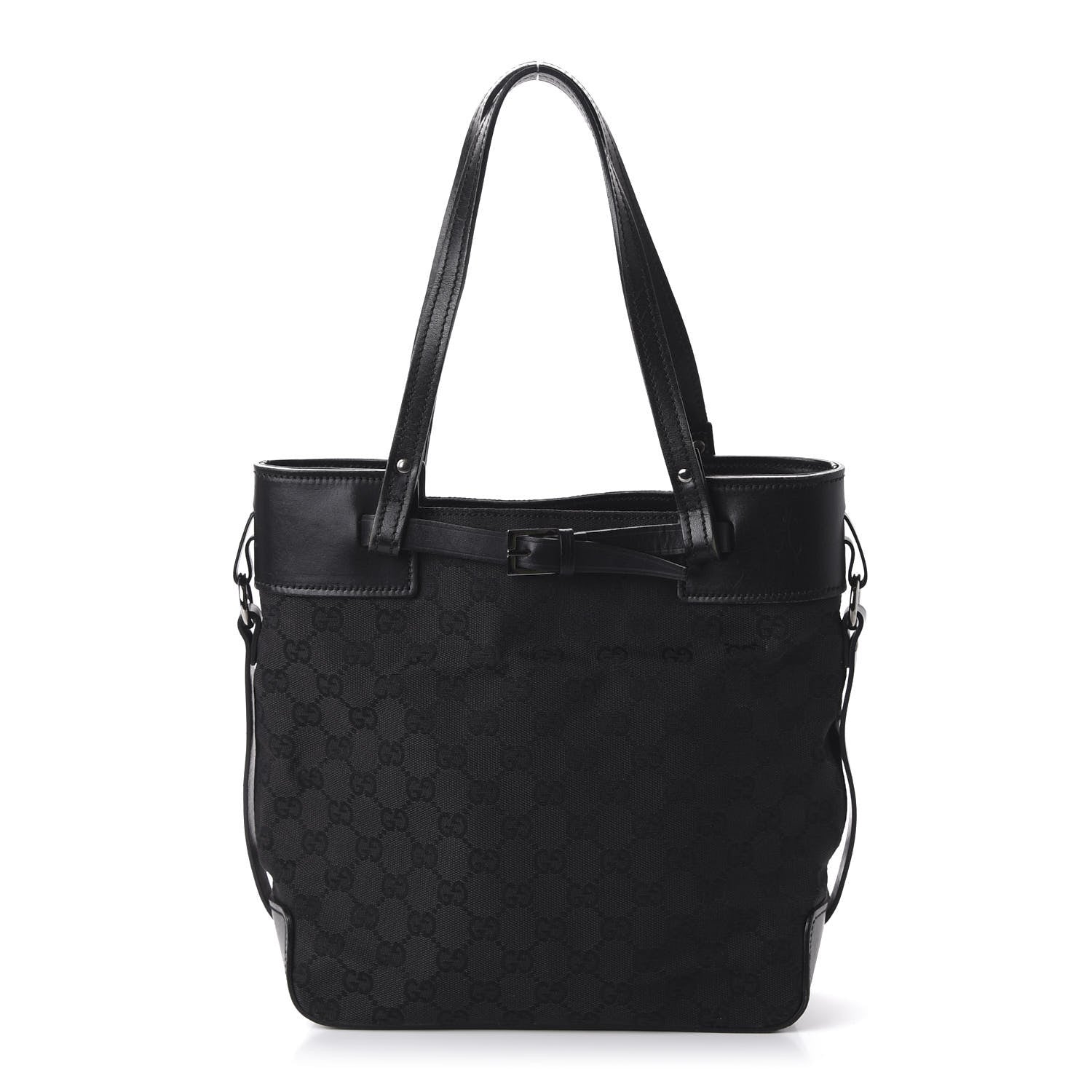 Gucci Monogram Small Bucket Tote Black 1 of 11