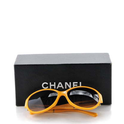 Chanel Patent CC Logo Sunglasses 5229Q Bright Yellow 7 of 7