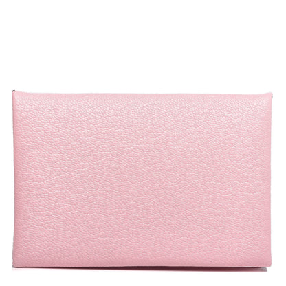 Hermes Chevre Mysore Calvi Card Case Rose Sakura 1 of 8